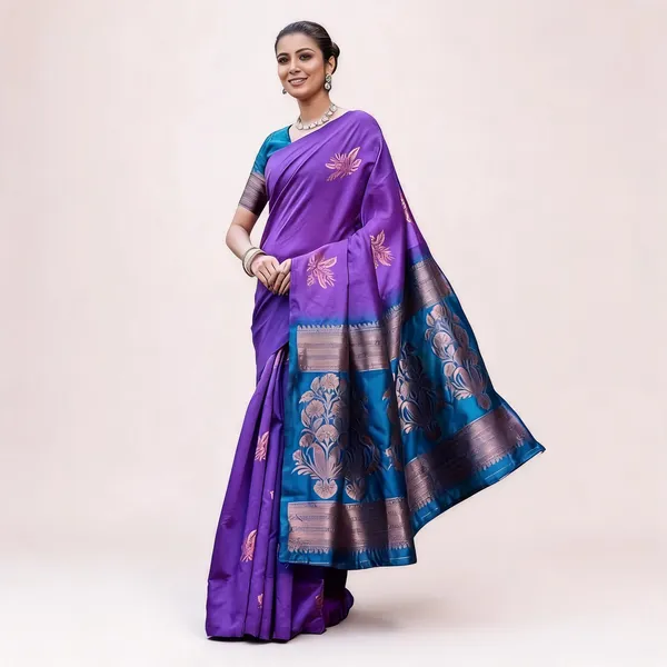 KP-R_257_New_Traditional_Wear_Purple_Saree