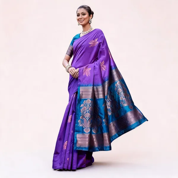 KP-R_257_New_Traditional_Wear_Purple_Saree