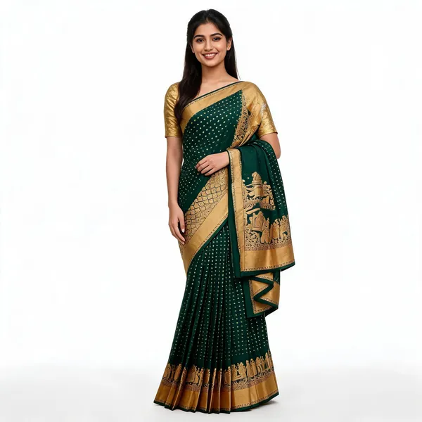 KP-R_262_New_Regular_Wear_Green_Saree