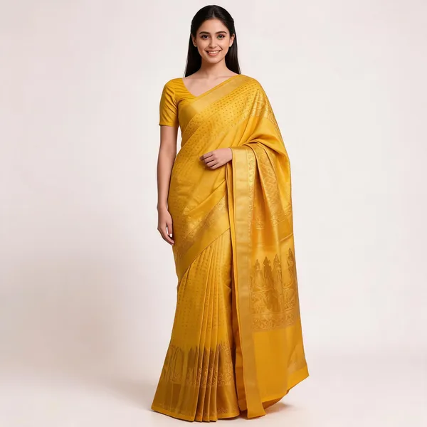 KP-R_262_New_Regular_Wear_Yellow_Saree