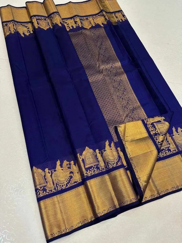 KP-R_270_BEAUTIFUL_Silk_Navy_Blue_Saree