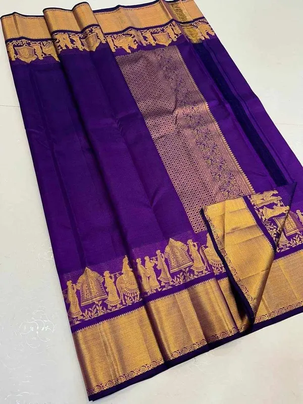 KP-R_270_BEAUTIFUL_Silk_Purple_Saree
