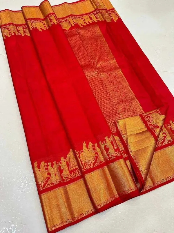 KP-R_270_BEAUTIFUL_Silk_Red_Saree