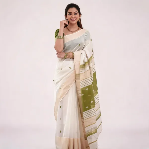 KP-R_272_Beautiful_Traditional_Silk_Cloth_Mendi_Colour_Saree