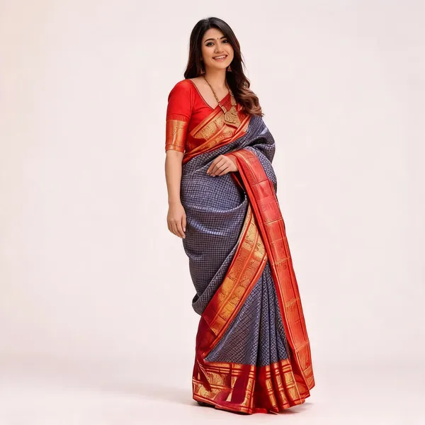 KP-R_274_SOFT_LICHI_SILK_CLOTH_Saree