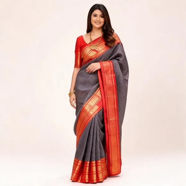 KP-R_274_SOFT_LICHI_SILK_CLOTH_Saree
