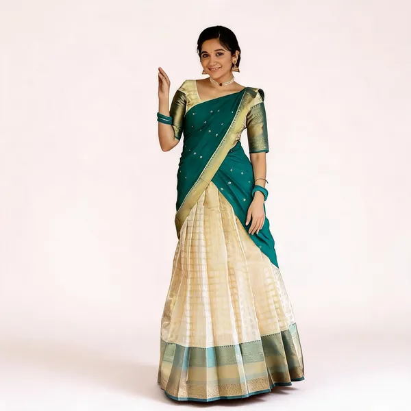 KP-W_352_Kanjiveram_Silk_Half_Saree