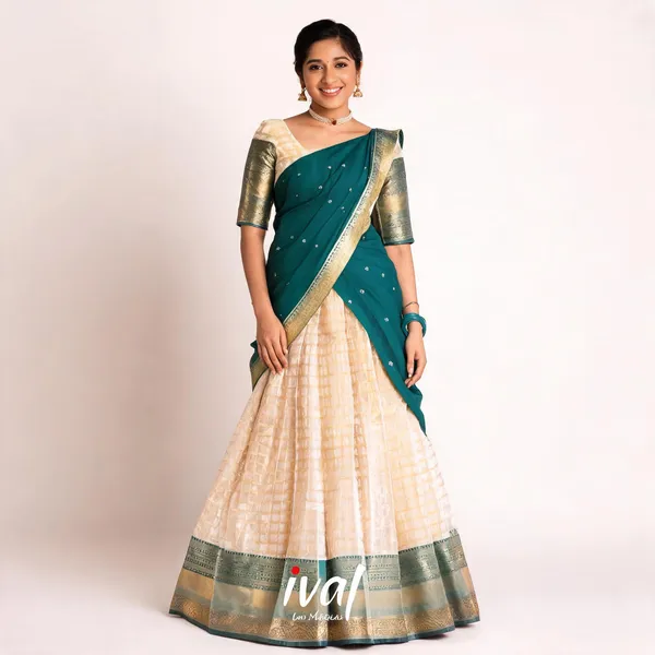 KP-W_352_Kanjiveram_Silk_Half_Saree
