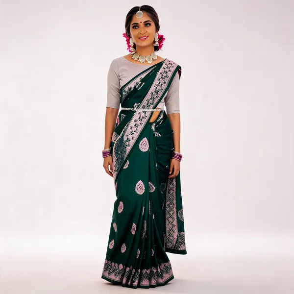 KPR_214_GREEN_SOFT_LICHI_SILK_SAREE