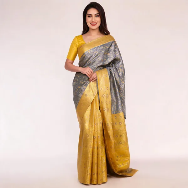 KPR_216_GREY_SOFT_LICHI_SILK_SAREE