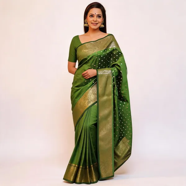 KPR_218_GREEN_SOFT_LICHI_SILK_SAREE