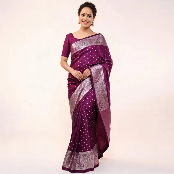 KPR_218_WINE_SOFT_LICHI_SILK_SAREE