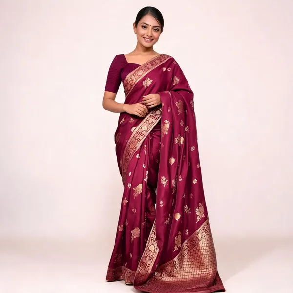 KPR_226_WINE_SOFT_LICHI_SILK_SAREE
