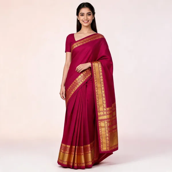 KPR_289_New_Beautiful_Gold_Border_Saree