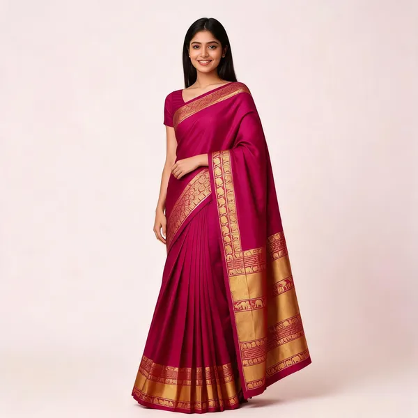 KPR_289_New_Beautiful_Gold_Border_Saree
