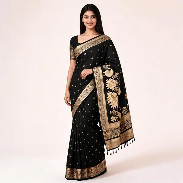 KPR_302_BEAUTIFUL_PURE_SILK_BLACK_SAREE