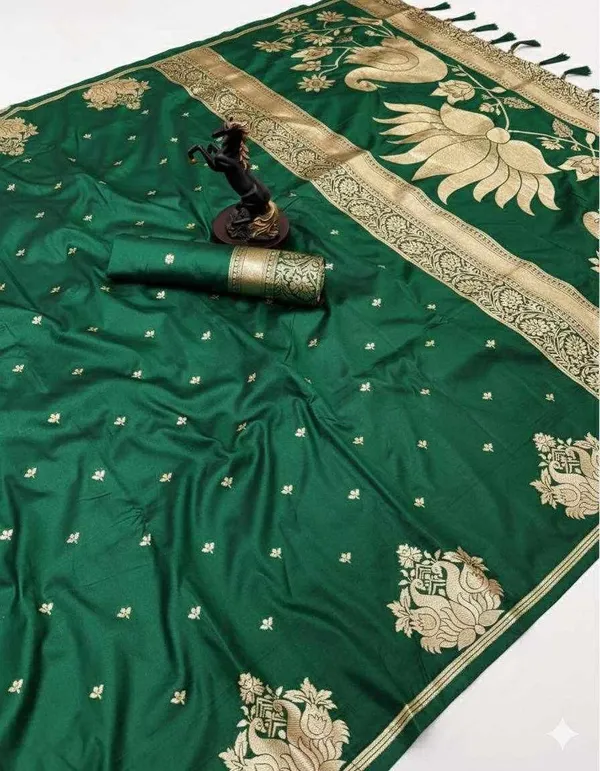 KPR_302_BEAUTIFUL_PURE_SILK_GREEN_SAREE