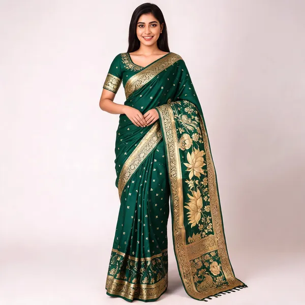 KPR_302_BEAUTIFUL_PURE_SILK_GREEN_SAREE