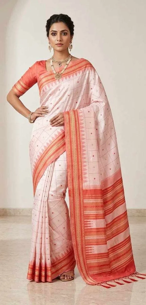 KPR_304_NEW_SOFT_LITCHI_SILK_CLOTH_SAREE