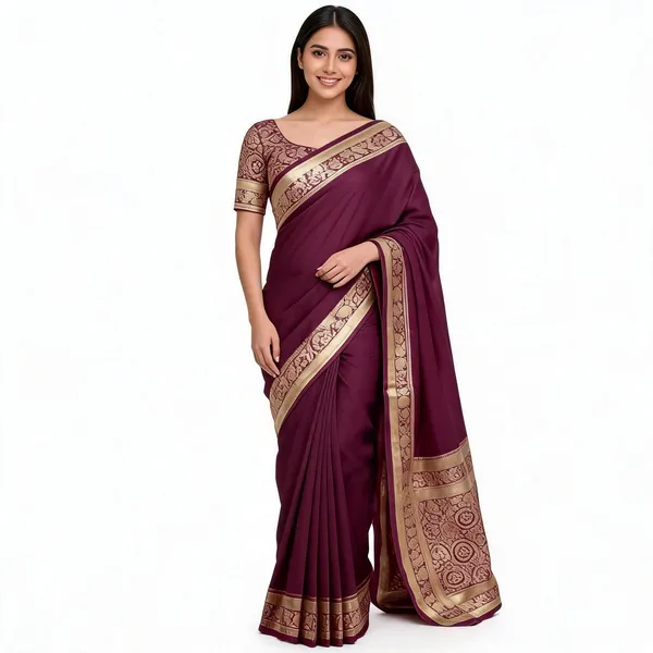 KPR_306_New_Designer_Gold_Border_Saree