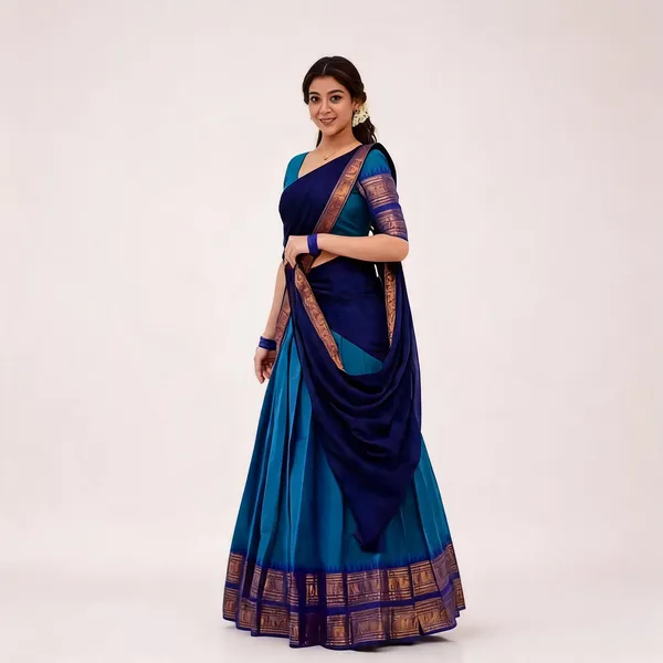 KPW_329_Blue_Kanjiveram_Silk_Zari_Lehanga