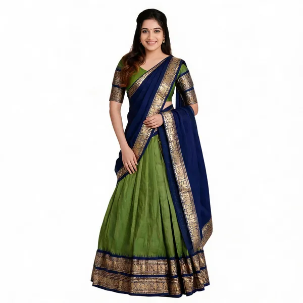 KPW_329_Green_Kanjiveram_Silk_Zari_Lehanga