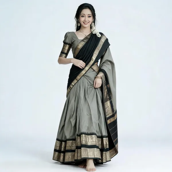 KPW_329_Grey_Kanjiveram_Silk_Zari_Lehanga