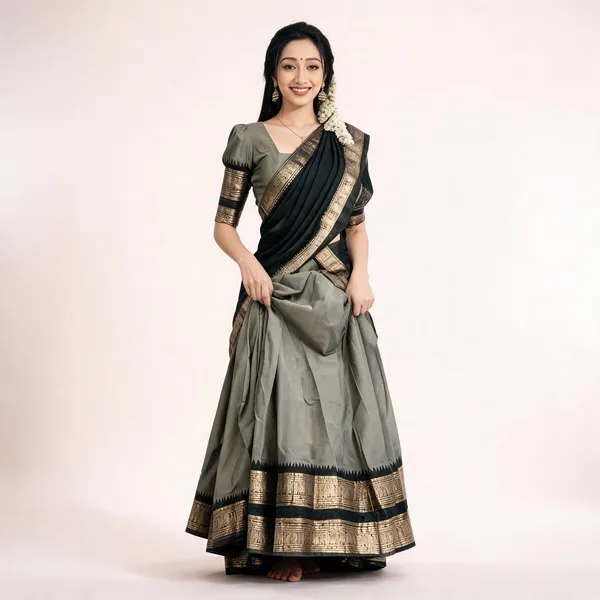 KPW_329_Grey_Kanjiveram_Silk_Zari_Lehanga