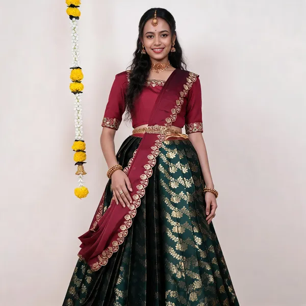 KPW_332_Green_Kanjiveram_Silk_Zari_Lehanga