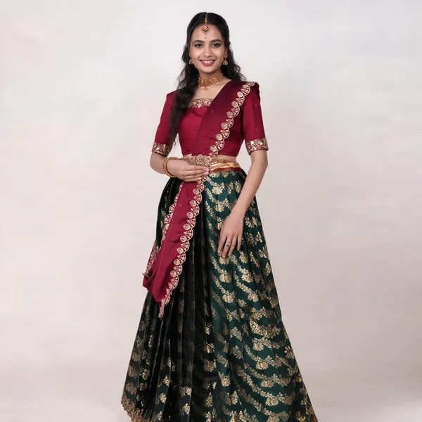 KPW_332_Green_Kanjiveram_Silk_Zari_Lehanga