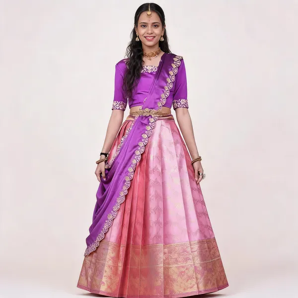 KPW_332_Pink_Kanjiveram_Silk_Zari_Lehanga