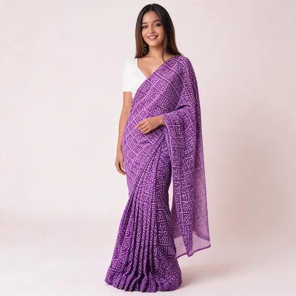KPW_333_Beautiful_Bandhani_Design_Ready_To_Wear_Saree