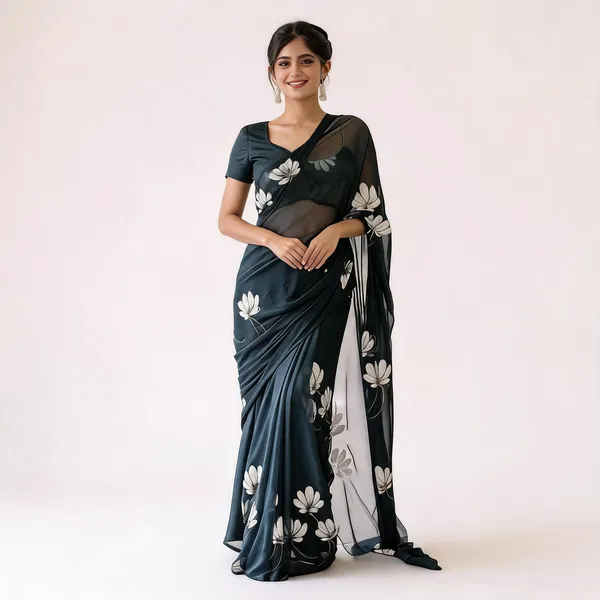 KPW_334_Pure_Soft_Georgette_Ready_To_Wear_Saree
