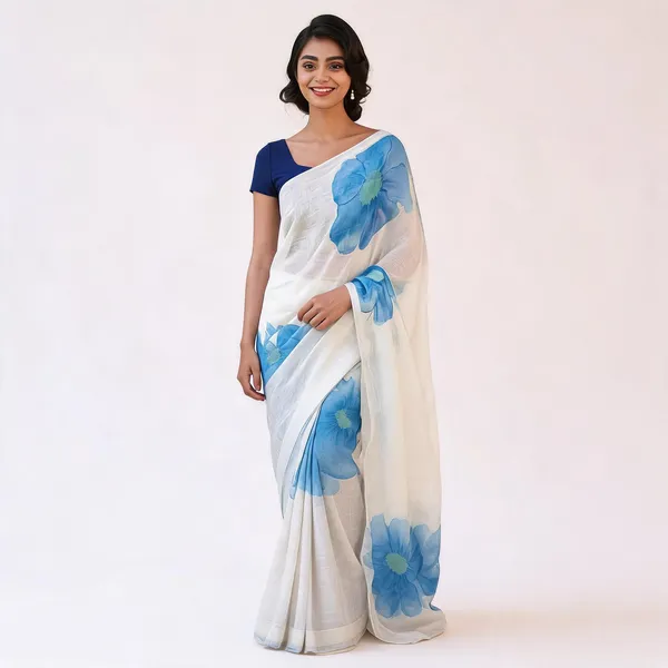 KPW_345_Blue_Beautiful_Digital_Printed_Saree