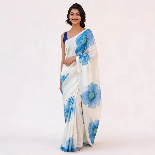 KPW_345_Blue_Beautiful_Digital_Printed_Saree