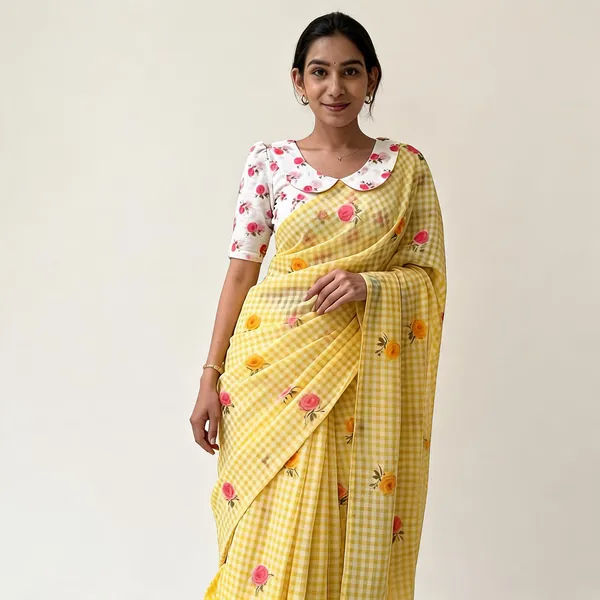 KPW_373_Beautiful_Checks_Type_Of_Digital_Printed_Saree