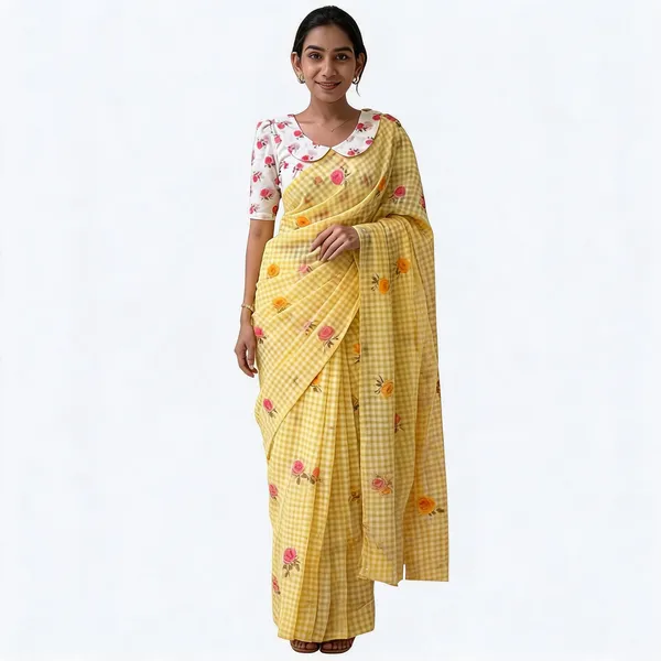 KPW_373_Beautiful_Checks_Type_Of_Digital_Printed_Saree
