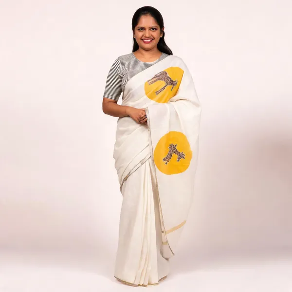 KPW_383_New_Exclusive_Designed_White_Saree