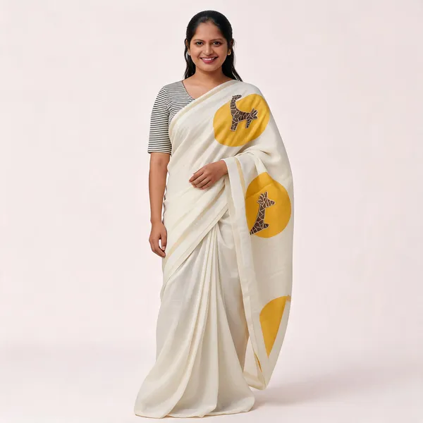 KPW_383_New_Exclusive_Designed_White_Saree