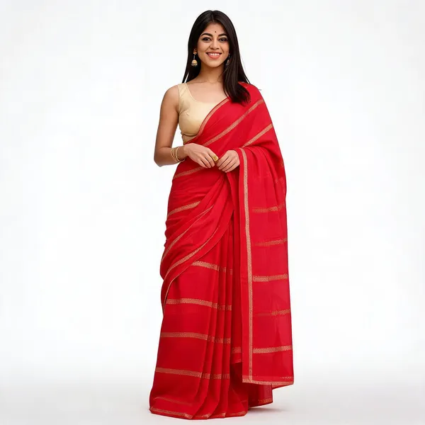 KPW_392_New_Exclusive_Classy_Red_Saree