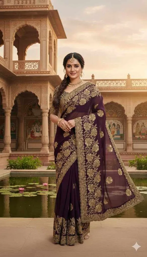 lyk_Georgette_saree_for_Women