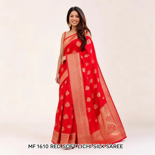 MF_1610_RED_SOFT_LICHI_SILK_SAREE