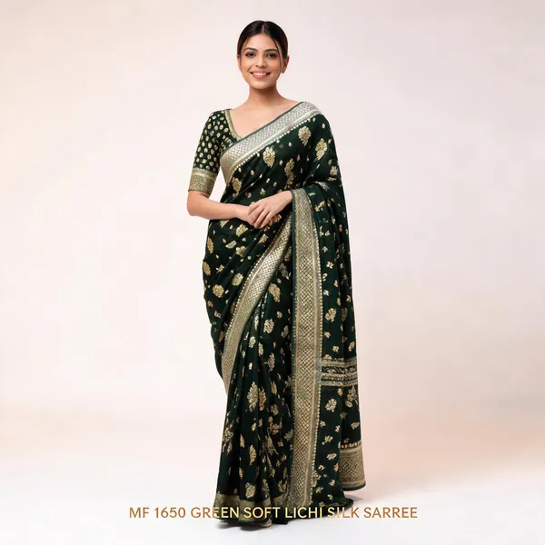 MF_1650_GREEN_SOFT_LICHI_SILK_SAREE