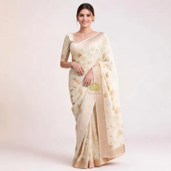 MF_1650_WHITE_SOFT_LICHI_SILK_SAREE