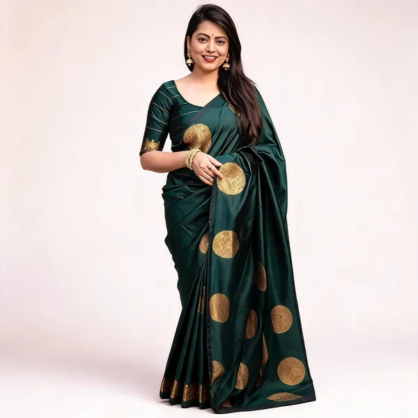 MF_1740_DARK_GREEN_BEAUTIFUL_RICH_PALLU_SAREE