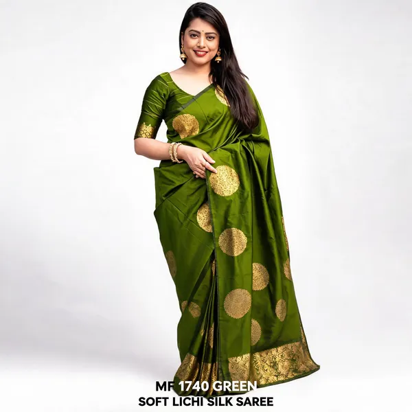 MF_1740_GREEN_SOFT_LICHI_SILK_SAREE