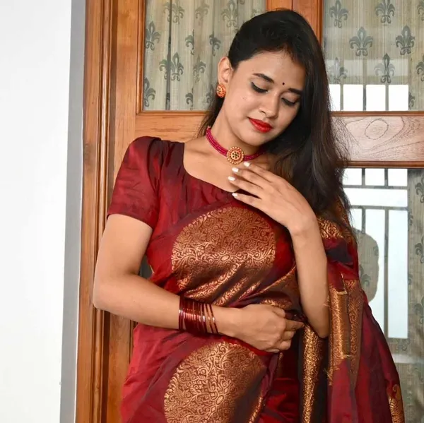 MF_1740_MARRON_LICHI_SILK_SAREE