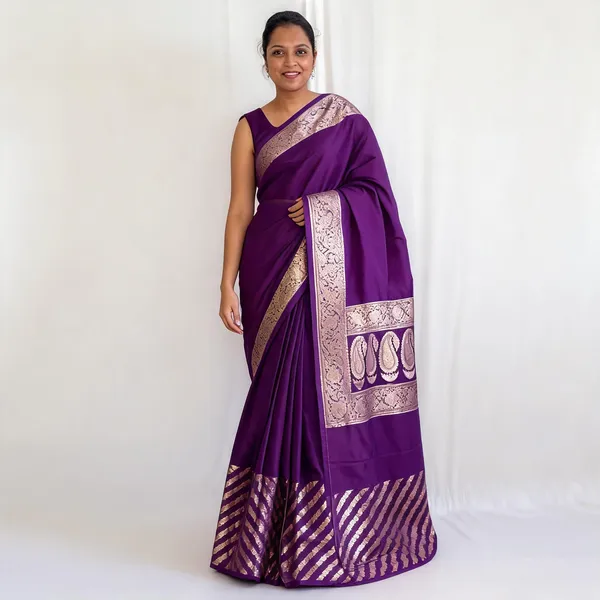 MF_1760_PURPLE_BANARASI_SOFT_LICHI_SILK_SAREE