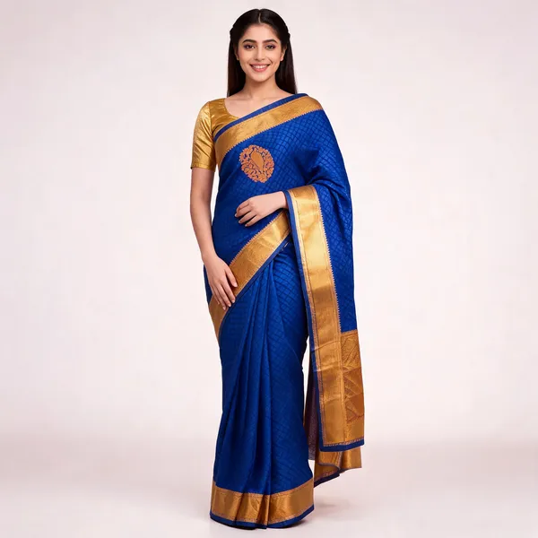 MF_1780_BLUE_SOFT_LICHI_SILK_SAREE