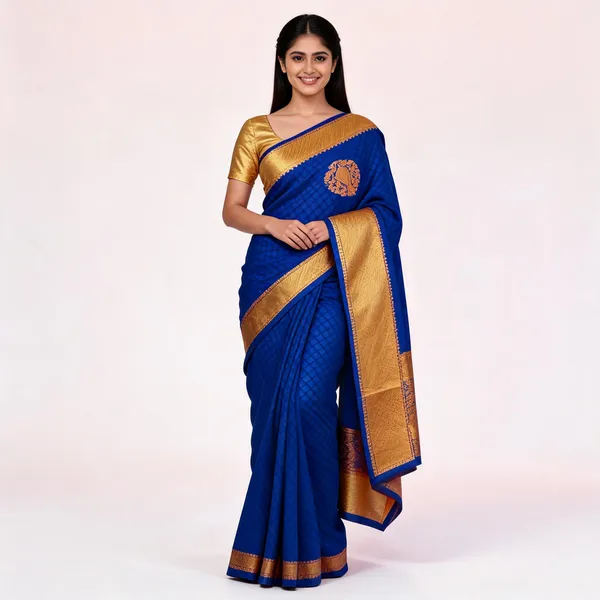 MF_1780_BLUE_SOFT_LICHI_SILK_SAREE